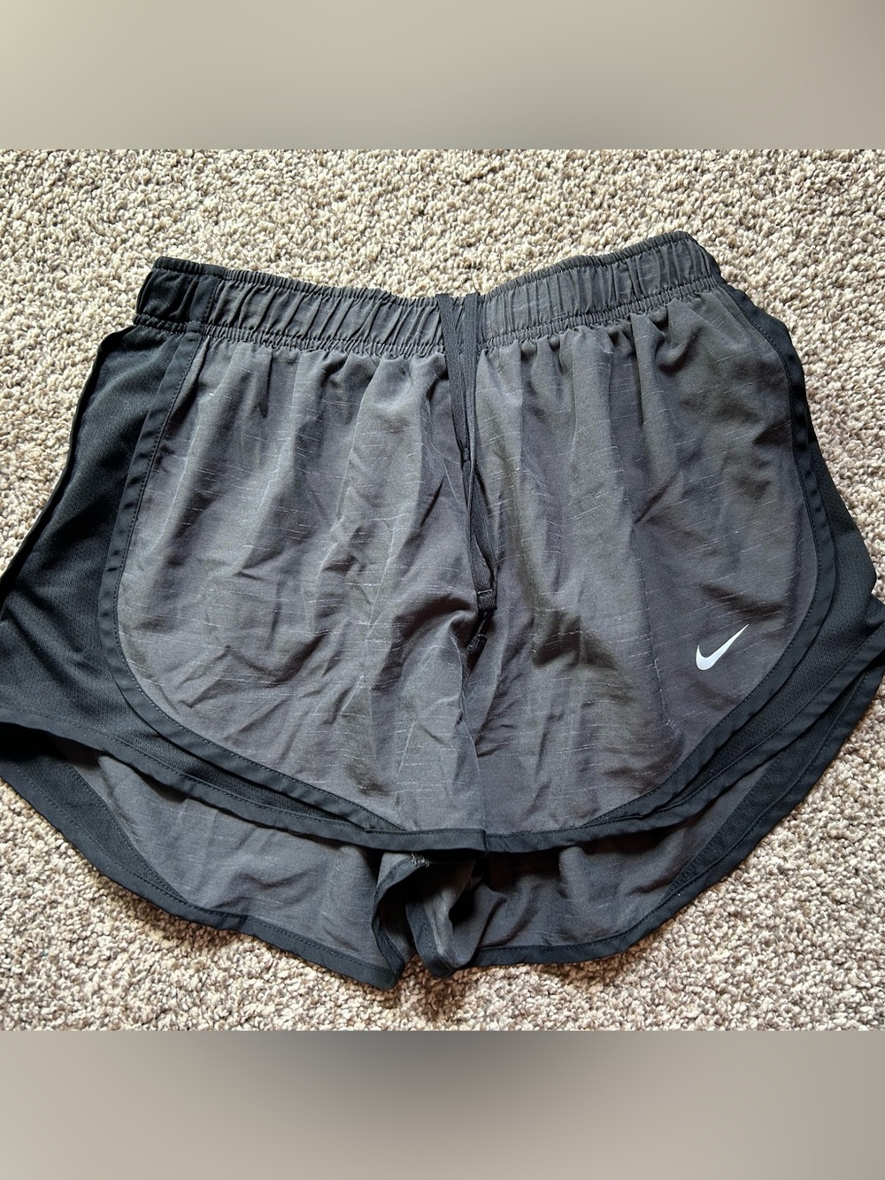 Nike Women's Black Athletic Running Shorts with Swoosh